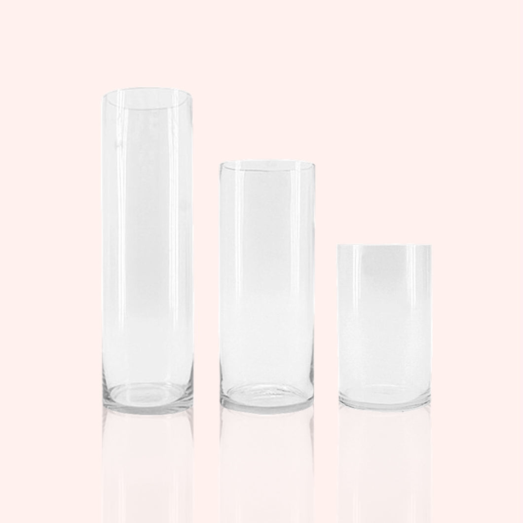 Staggered Cylinder Vases - Rental