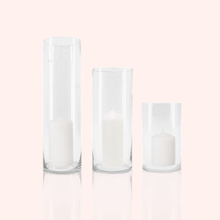 Staggered Cylinder Vases - Rental