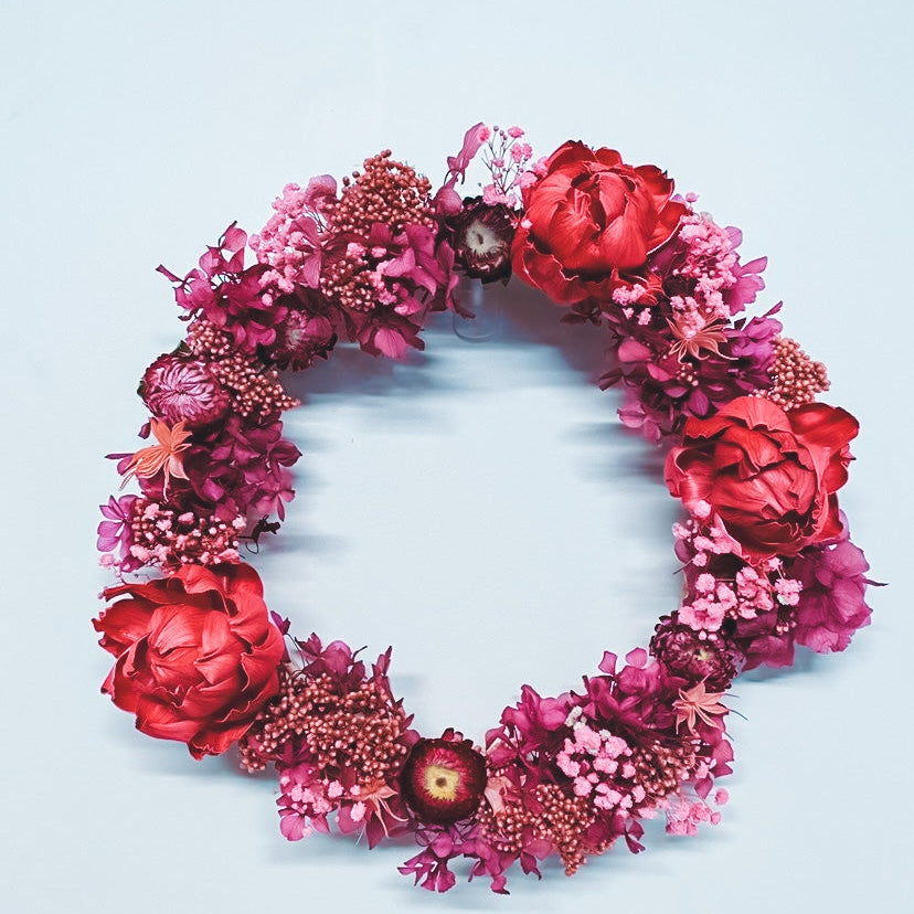 Fuchsia Posie Wreath